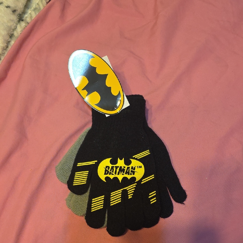 Batman Black and Gray Gloves